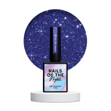 NAILSOFTHENIGHT Bombay - niebieski lakier hybrydowy z odblaskową drobinką, 10 ml